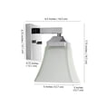 thumbnail image 7 of JONATHAN Y Staunton 5" 1-Light Iron/Glass Modern Cottage LED Vanity Light, Chrome, 7 of 7
