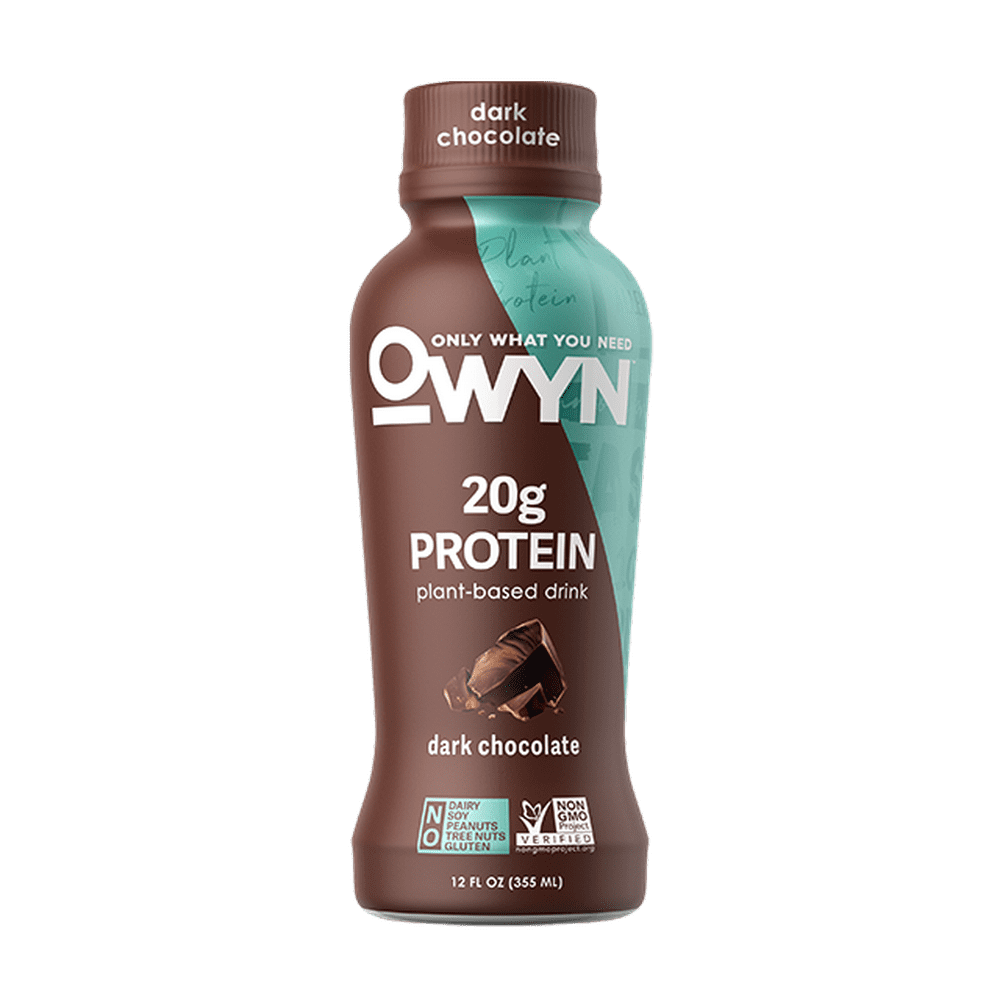OWYN, Vegan Protein Shake,12 Fl Oz, 100Percent PlantBased (Dark Chocolate, Pack of 6