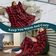 thumbnail image 3 of PAVILIA Wearable Blanket Poncho Women Men, Oversized Hoodie Sweatshirt Poncho Blanket, Hooded Sweater Wrap Cape Neck Warmer, Fleece Soft Hug Sleep Pod Adult, Cozy Warm Gift Ideas Sister, Checker Red, 3 of 7