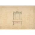 thumbnail image 3 of Robert William Hume 18x14 Black Modern Framed Museum Art Print Titled - Design for Cabinet Pianoforte, Francois Premier Style (1835-1900), 3 of 5