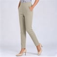 thumbnail image 5 of cocolona Womens Summer Casual Yoga Pants Elastic Waist Straight Wide Leg Workout Gym Pants with Pockets, 5 of 5