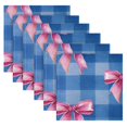 thumbnail image 6 of Cloth Napkins Set of1 100% Satin Peachskin Velvet 20x20inx1 Napkins Cloth napkins are washable Soft and Absorbent Pink Bows, 6 of 8