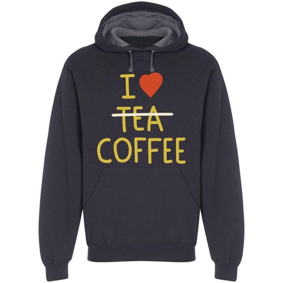 I Love Tea Coffee Hoodie Men -Image by Shutterstock, Male 3X-Large