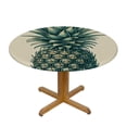 thumbnail image 3 of GOSMITH Decorative Pineapple Waterproof Resistant Fabric Round Tablecloth for Dining Table, 36in-70in White, 3 of 7