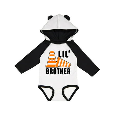 

Inktastic Lil Brother with Construction Cones Gift Baby Boy Long Sleeve Bodysuit