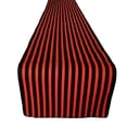thumbnail image 3 of Cotton Print Table Runner Half Inch Wide Stripes Red and Black, 3 of 4