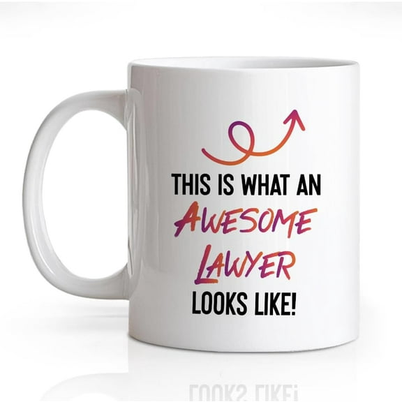 This Is What Awesome Lawyer Looks Like 11 Oz Novelty Mug, Funny Lawyer Ceramic Mug Gifts, Office Gifts for Attorney, Paralegal Law Practitioner, Law School Graduation Gifts for Law Students