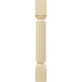thumbnail image 2 of Ekena Millwork 5"W x 5"D x 35 1/2"H Raymond Reeded Cabinet Column (Top Block: 6", Bottom Block: 7"), Maple, 2 of 7