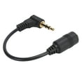 thumbnail image 2 of Cable acodado de 90 grados RC‑045, 3 polos, 3,5 mm, macho a hembra, cable de extensión de audio para auriculares, negro, 2 of 14