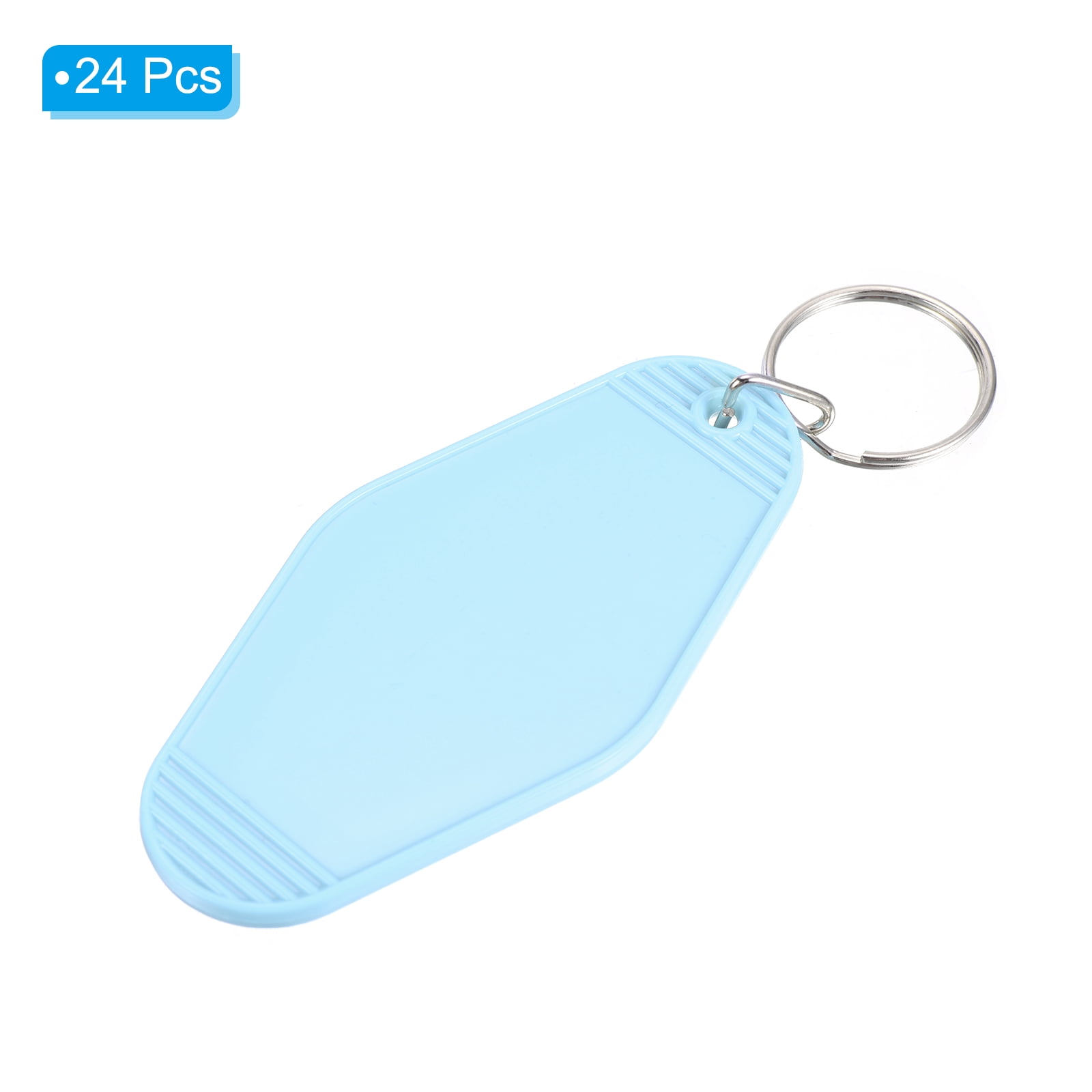 Uxcell Vintage Motel Keychain Blank Hotel Keychain Rhombus Retro Key Tags Sky Blue