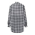 thumbnail image 4 of ZJXFGS Womens Long Sleeve Flannel Shirt Button Down Plaid Shirts Boyfriend Shirt Tops for Women Womens Fall Plaid Shacket White S, 4 of 9