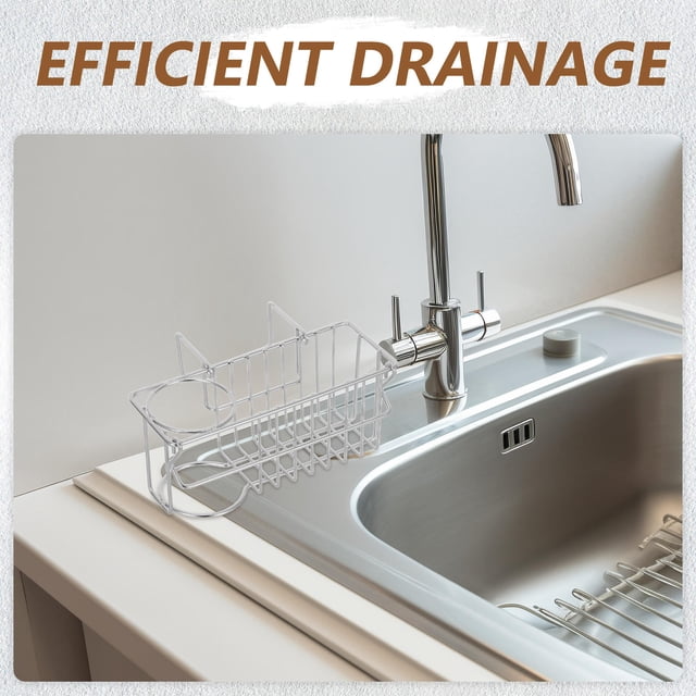 Raindrops Escurridora Para Cocina En Acero Inoxidable Con Organizador Para Esponjas