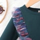 thumbnail image 5 of Vestido Para Niñas, Ropa Para Niñas Pequeñas, Primavera Otoño, Vestido De Manga Larga Con Lazo De Malla De Flores Para Niños Pequeños, Vestido De Princesa Verde Odeerbi  LM103-7398, 5 of 9