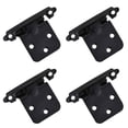thumbnail image 4 of 4pcs 1/2inch Stacking Cabinet Door Hinge Cabinet Hinge Overlay Cabinet Door Hinge Flush Cabinet Hinge Black for Door Cabinet Home, 4 of 9