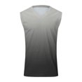 thumbnail image 2 of ZCFZJW Big and Tall Regular Fit Workout Tank Tops for Men Casual Tie Dye Gradient Print Summer Sleeveless V Neck Graphic Muscle T-Shirts Gray M, 2 of 4