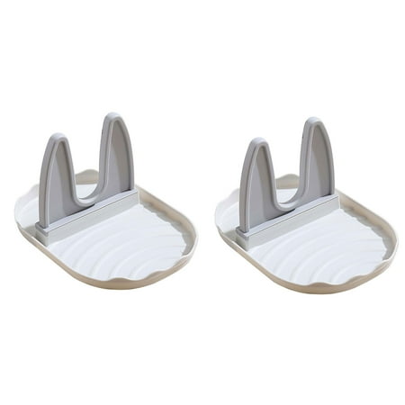 

Cailmei 2Pcs Household Pot Cover Rack Multifunctional Spatula Rack Plastic Kitchen Storage Rack Cooktop Storage Rack Chopsticks Spoon Cutlery Rack Gray