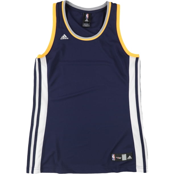 Adidas Womens Blank NBA Jersey, bluylwgry, M
