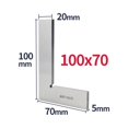 thumbnail image 1 of 90 Degree Flat Edge Square Ruler Carpentry Square Woodworking Tools Metal Angle Measuring Tool Multi Try Square Gauge Set-Square ,Easy to Use, 1 of 7
