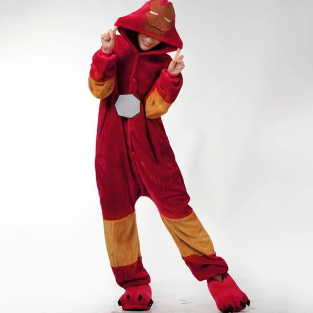 Pijama de Anime de Iron Man para hombre y mujer ropa de dormir de franela de superheroe disfraz de Kugurumi para invierno Walmart en linea