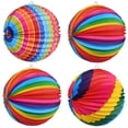 thumbnail image 3 of 4pcs Colorful Paper Lanterns Lamp Shades Festival Paper Lamp Covers Hanging Lantern Decorations, 3 of 9