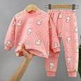 thumbnail image 2 of UAYOTSE Babies, Toddlers, and Girls' 2-Piece Snug-Fit Cotton Pajama Set Homewear 3 6 9 12 18 24 Months 2T 3T Loungewear Long sleeve Pjs,Sizes 2-3 Years, 2 of 4