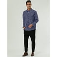 thumbnail image 4 of Camisas de hombre con lunares, manlarga, corte ajustado, estampado, camicon botones Azul marino 52, 4 of 7