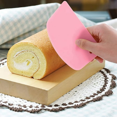 

Plastic Scraper Cake Cream Scraper Flour Dough Cutter Intestinal Powder Scraper Kitchen Tool Semi-circular D-shape