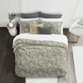thumbnail image 3 of 6ix Tailors  Golden Bloom Barley Super Queen Comforter & 2 Pillow Shams Set - 3 Piece, 3 of 5