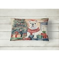 thumbnail image 2 of Carolines Treasures DAC1301PW1216 16 x 12 in. Unisex White English Bulldog Christmas Fabric Decorative Pillow, 2 of 4