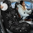 thumbnail image 2 of Uorisanigo Front Car Seat Cover - Breathable & Stylish, Premium Moon Cobweb Print Vehicle Seat Covers Universal Fit for Most Cars, SUVs, Trucks, and Vans, Car Accessories Cushions, 2 of 7