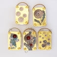 thumbnail image 3 of Handcrafted Mini Flower Press, Gold-Plated Metal Press Kit with Floral Patterns, Portable for Preserving Blooms, Leaves, Botanical Art(D), 3 of 6