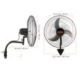 thumbnail image 3 of VEVOR Wall Mount Fan, 2 PCS 20 inch Oscillating, 3-speed High Velocity Max. 4000 CFM Industrial Wall Fan for Indoor, Commercial, Residential, Warehouse, Greenhouse, Workshop, Basement, Garage,Black, 3 of 9
