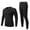Black, variant on Cameland Men Two Piece Tracksuit Set Long Sleeve Sweatsuits & Leggings Skinny Outfits Men's Four Seasons Quick Drying Leisure Fitness Two Piece Long Sleeved Trousers