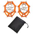 thumbnail image 2 of Crampones de acero inoxidable con punta de agarre para zapatos de hielo de 19 dientes (naranja L) Ndcxsfigh Nuevos Originales, 2 of 5