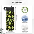 thumbnail image 4 of Picia Avocado Toast Pattern 18oz Sports Insulated Kettle With Straw Insulated Water Bottle For Running Hiking Cycling Climbing Men'S Woman Insulated Water Bottle, 4 of 8