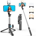 thumbnail image 1 of Portable 41 Inch Selfie Stick Phone Tripod with Wireless Remote Extendable Tripod Stand 360 Rotation Compatible with iPhone 14 13 12 11 pro Xs Max Xr X 8 7 6 Plus, Android Samsung Smartphone, 1 of 5