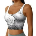 thumbnail image 2 of Fuzoiu Cute Cat Meadow Sketch Print Women's Sports Vest,U-Back Sports Tank,Gym Vests,Athletic Sleeveless Shirts,Exercise Undershirts,Yoga, Gym, and Dance Wear-Medium, 2 of 8