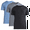 Black Soot/Charcoal Sky Htr/Blue Ash Heather, variant on George Men's & Big Men's Classic Fit 3-Pack Crewneck Tee with Short Sleeves, Sizes XS-3XL
