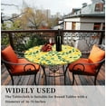 thumbnail image 6 of Waterproof Tablecloth with Elastic Tablecloth for Round Tables 36"-70" for Indoor Outdoor Patio Use, 36Inch, Lemon, 6 of 6