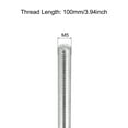thumbnail image 2 of Unique Bargains Fully Threaded Rod M5 x 100mm 0.8mm Thread Pitch 304 Stainless Steel Right Hand Threaded Rods Bar Studs 4 Pack, 2 of 4