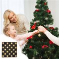 thumbnail image 2 of Nmdmisc 49-Pack Mini Christmas Ball Ornaments with Strings,30mm/1.18" Small Baubles,Shatterproof Plastic Christmas Bulbs,Hanging Decorations for Xmas Tree,Wreath,Garland (Gold), 2 of 6