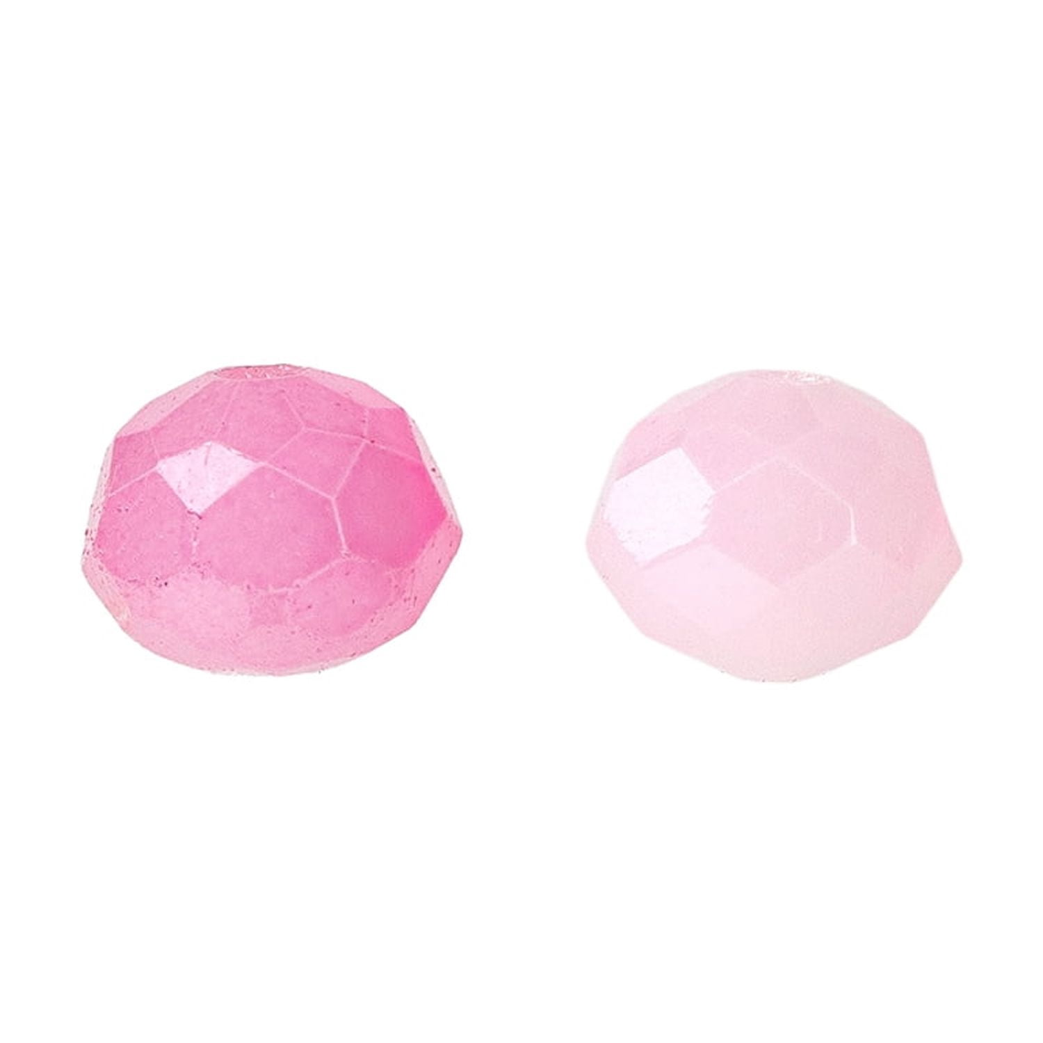 (2 pack) Cousin DIY 2-Strand Pink Mix 8mm Glass Rondelle Beads, 14 in, 58 Piece, Adult