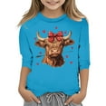 thumbnail image 1 of T-shirt Cœur pour Tout-Petits Mode Filles avec Manches Courtes pour la Saint-Valentin, 1 of 4