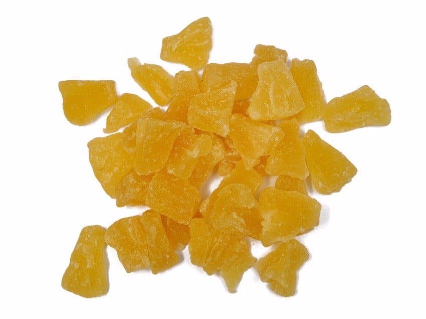 Pineapple Chunks, Dried, Packed In A Perfectly Sealed Bag, Two Pounds