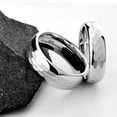 thumbnail image 4 of MJ Metals Jewelry Unisex Adult White Tungsten Carbide Hammered Center 8mm Wedding Ring Size 12.5, 4 of 6