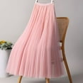 thumbnail image 2 of Jkety Women's Flowy Handkerchief Hemline Midi Skirt Linen Maxi Skirt Pink,S, 2 of 3