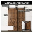 thumbnail image 4 of 6/6.6FT Bypass Sliding Barn Door Hardware Kit, Rustic Single Track For Double Doors With Classic Design Rollers ,Easy to Install, 4 of 6