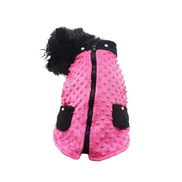 Capa Polar Rosa/Negro Talla 4 Pet Pals
