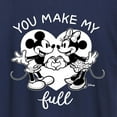 thumbnail image 3 of Disney - Mickey & Friends - Minnie & Mickey - You Make My Heart Full - Women's Short Sleeve Graphic T-Shirt, 3 of 5
