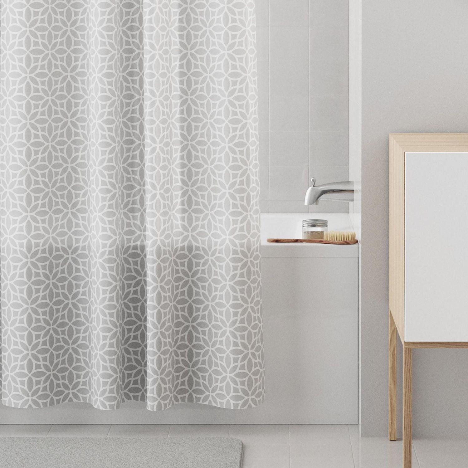 Rideau de douche décoratif Mainstays en PEVA recyclé, imperméable, de poids moyen, designs variés